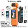W&O Portable Handheld Vlogging Camera - 180° Rotating Lens, Unisex Pocket Camcorder with LCD Screen, Built-In Batteries, Memory Card Support, Tripod Compatibility, USB Charging Cable, Compact Lightweight for Recording, Outdoor Adventures
