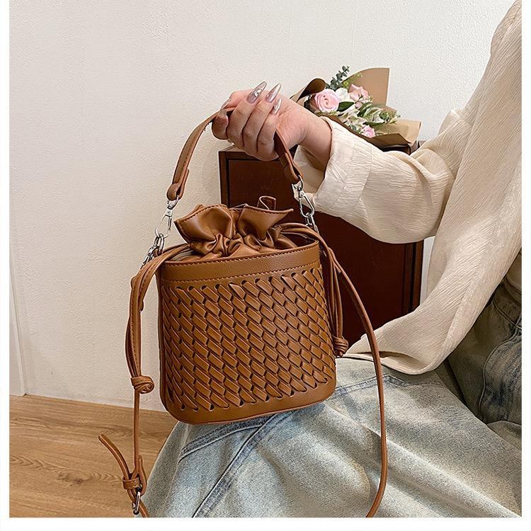 A22 Woven Bucket Crossbody Bag | Casual Texture, Everyday Ease
