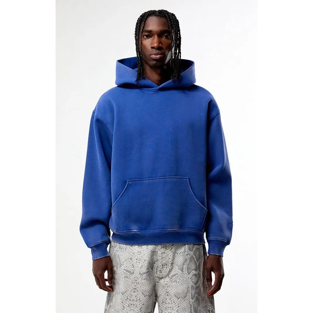 Pacsun Men's Washed Blue Hoodie