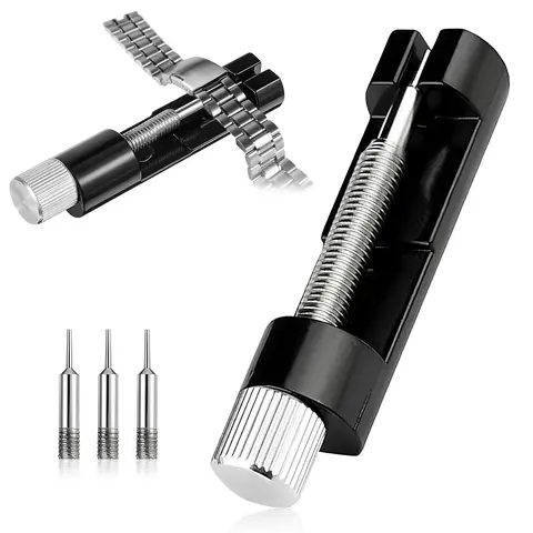 Watch Link Removal Kit, Tools to Adjust and Remove Bracelets, Pin Remover for Sizing Strap, Watch Band Adjustment Tool Kit with Extra Replacement
