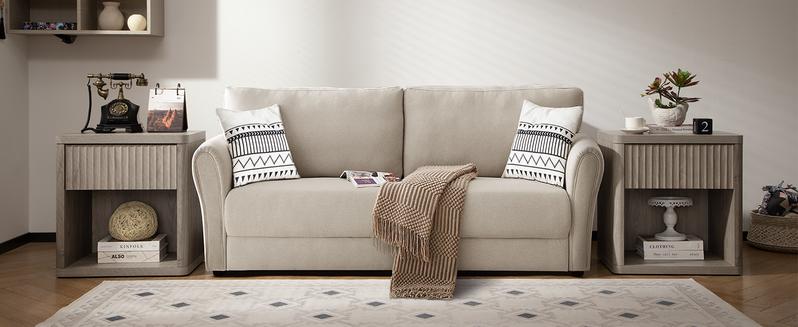 SICOTAS Night Stand with Drawer Storage Bed Side Table End Table 22.7"x 15.4" x 24.1" Large Modern Wide Bedside Stand Mid Century Night Stands for Bedroom Living Room Sofa Couch Office Minimal