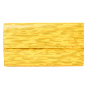 Pre-owned Louis Vuitton Epi Small Leather Goods Yellow Sarah Wallet L26020346