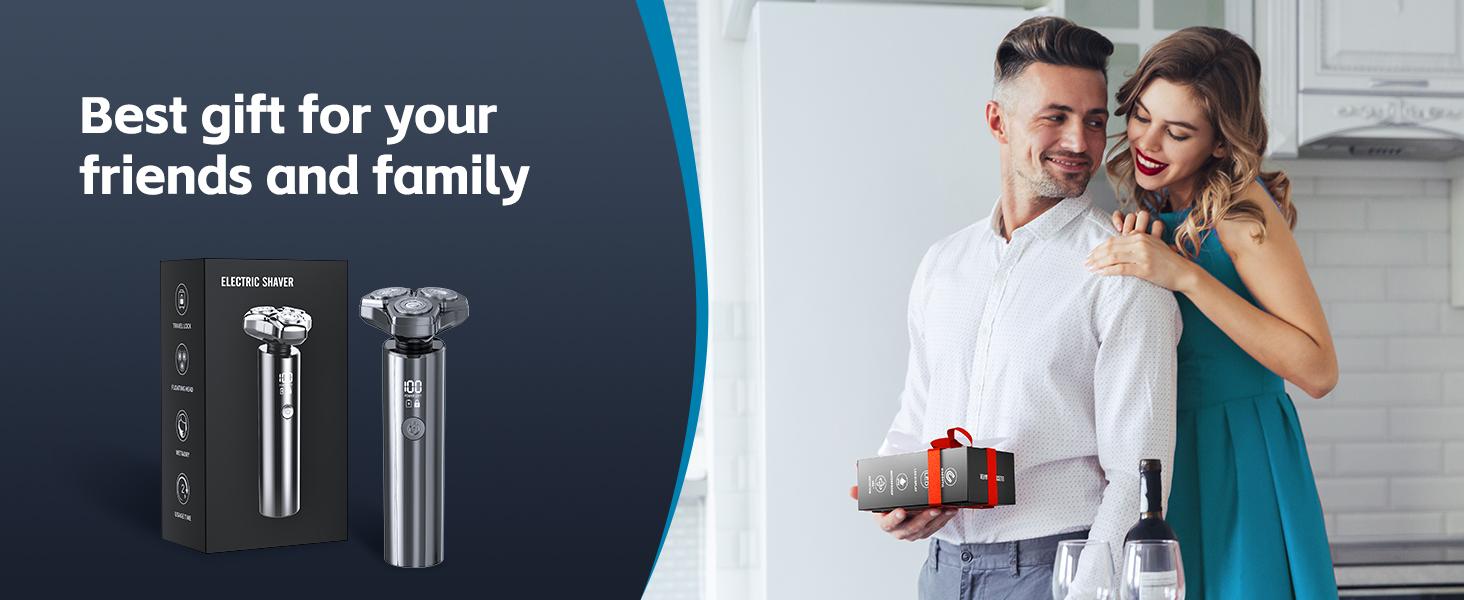 Men's Rechargeable Titanium Electric Shaver - 10000RPM Motor, IPX8 Waterproof, USB Fast Charging, Shower-Safe, Travel Lock, Ideal for Father's Day Face Grooming