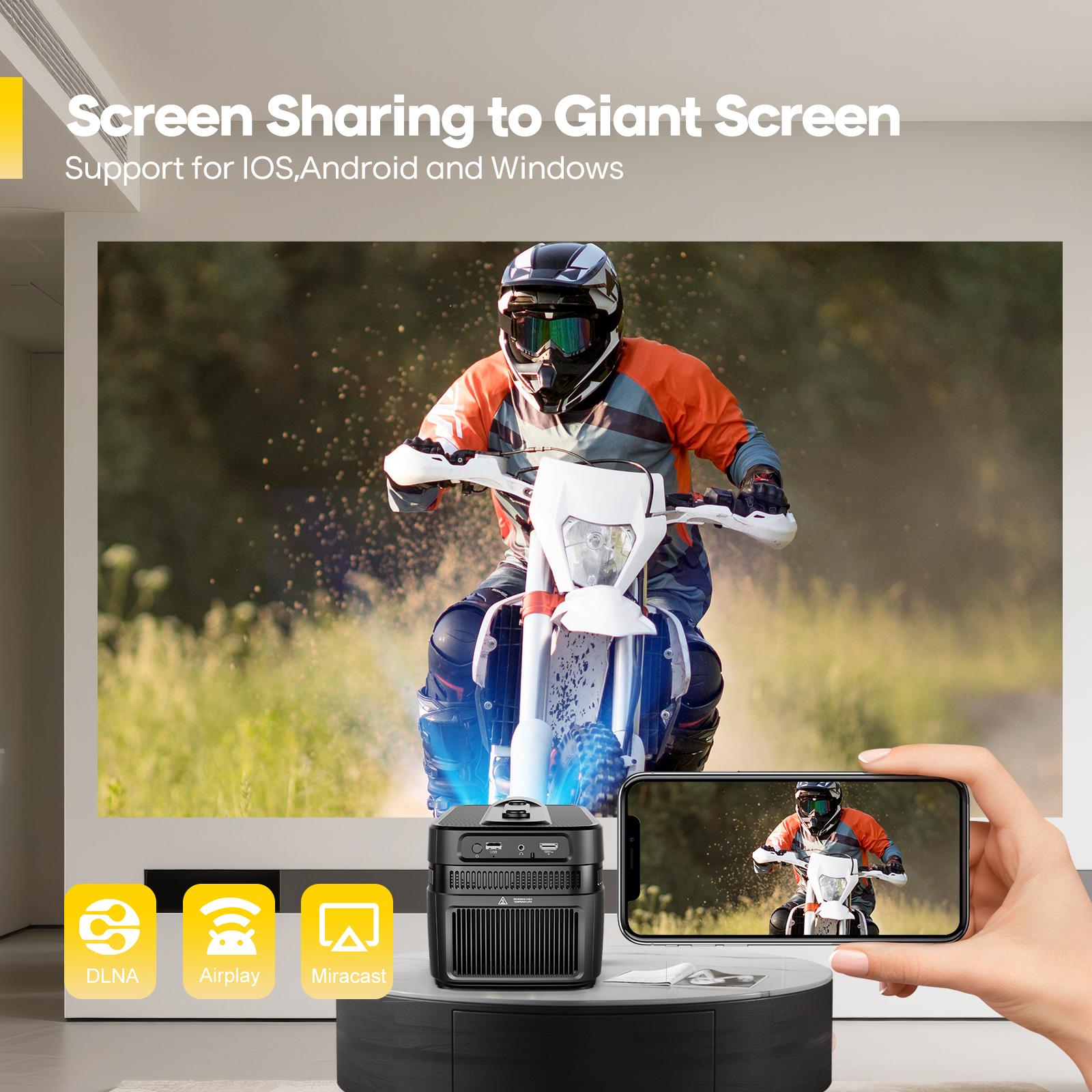 Magcubic HY450C 900ANSI Projector Auto Focus 8K Decode 0.6:1 Ultra Short Throw Full HD Native 1080P Auto Offset WiFi6 BT5.4 Built-in Daul 5W HiFi Speaker Auto Keystone Correction Home Theater