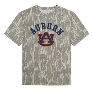 Auburn Mossy Oak Logo Tee – Original Bottomland Design for Outdoor & Hunting Style, Camo Shirt, T Shirt 3D Camo, Style T Shirt 3D Camo