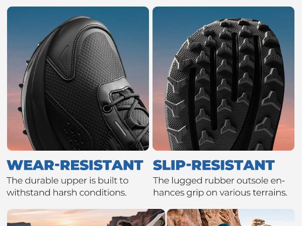 NORTIV 8 Men's Wide Toe Box Hiking Boots Low Drop Waterproof Outdoor Trekking Camping Shoes for Plantar Fasciitis Bunion Katahdin