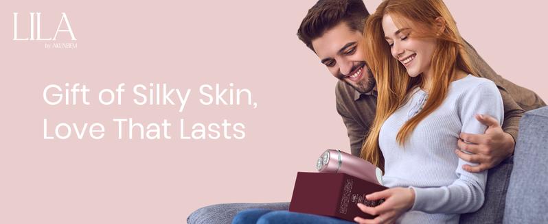 LILA by Akunbem 2 in 1 Women's Electric Shaver Dual Head Bikini Trimmer IPX7 Waterproof Wet Dry Use Body Hair Trimmer Facial Hair Remover for Bikini Underarm Leg Arm Body Face