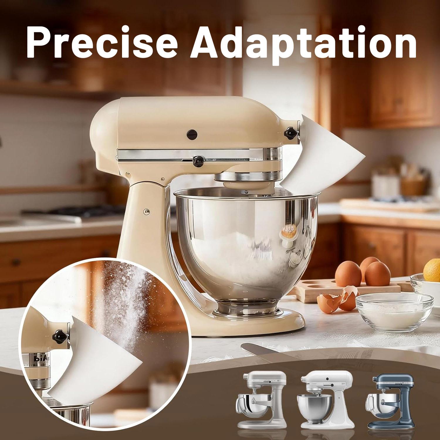 Flour Funnel for Tilt-Head Stand Mixers, Easy-Pour Flour Funnel for 4.5–5 Qt Bowls, Dishwasher-Safe Baking Accessory for Dry and Wet Ingredients