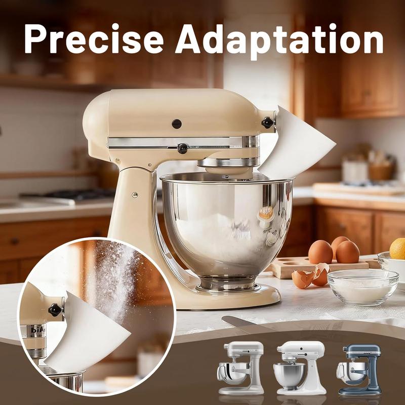 Flour Funnel for Tilt-Head Stand Mixers, Easy-Pour Flour Funnel for 4.5–5 Qt Bowls, Dishwasher-Safe Baking Accessory for Dry and Wet Ingredients