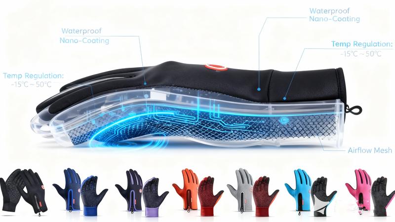 NEW Winter Warm Gloves for Men and Women – Windproof, Waterproof, and Touchscreen-Enabled for Work, Cycling, and Driving
