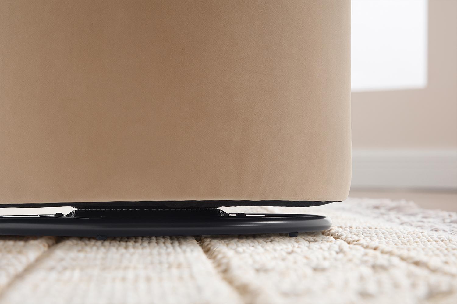 Dayalane Modern Swivel Dining Chair For Dining Room With Rotation Base Velvet Khaki