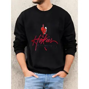 Mens Vintage 90's Rare Virginia Tech Hokies University  Crewneck Sweatshirt Large/Xl Sweatshirt