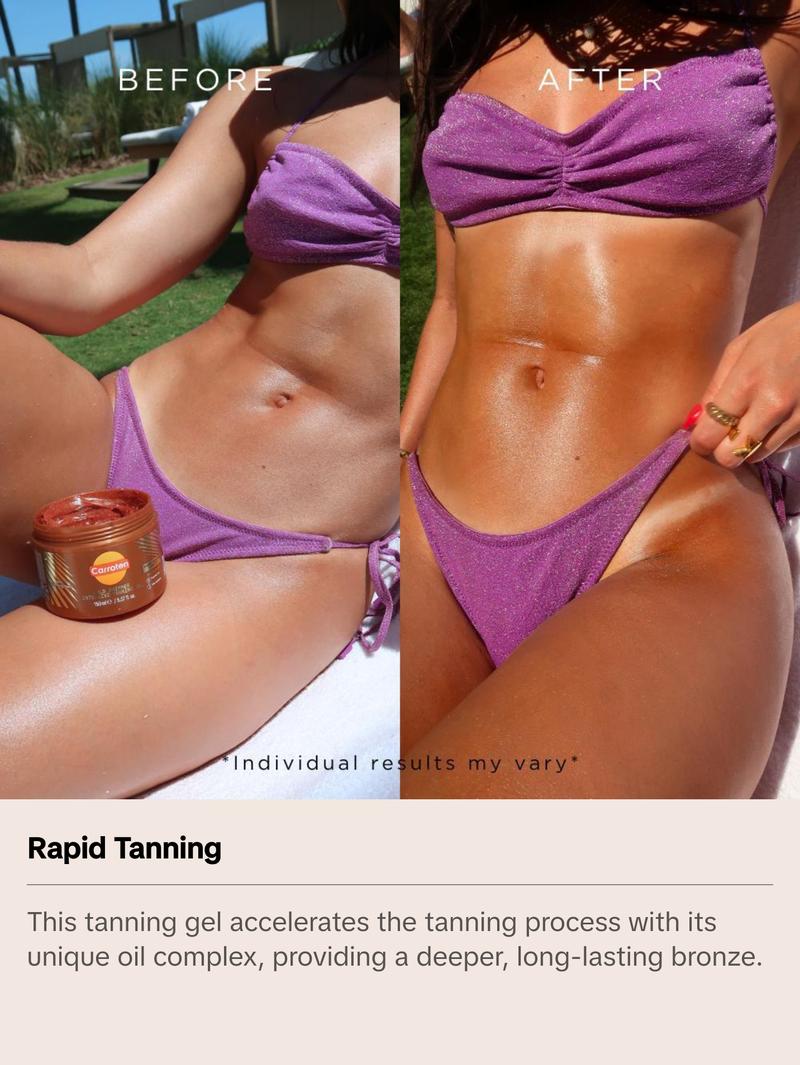 Carroten Gold Shimmer Tanning Gel | Browning Tan Accelerator | Non-Greasy, Water-Resistant with Carrot & Coconut Oil | Vitamin A & E For Moisture & Hydration | Made in Greece | 5 Fl Oz Carroten Gold Shimmer Tanning Gel | Browning Tan Accelerator | Non-Greasy, Water-Resistant with Carrot & Coconut Oil | Vitamin A & E For Moisture & Hydration | Made in Greece | 5 Fl Oz