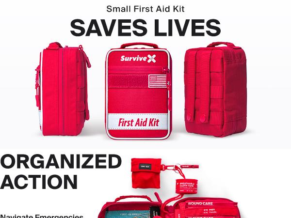 SURVIVEX Small Outdoor First Aid Kit - Ideal for Hiking, Sports, Camping, Backpacks Survival Equipment Set Survival Gear