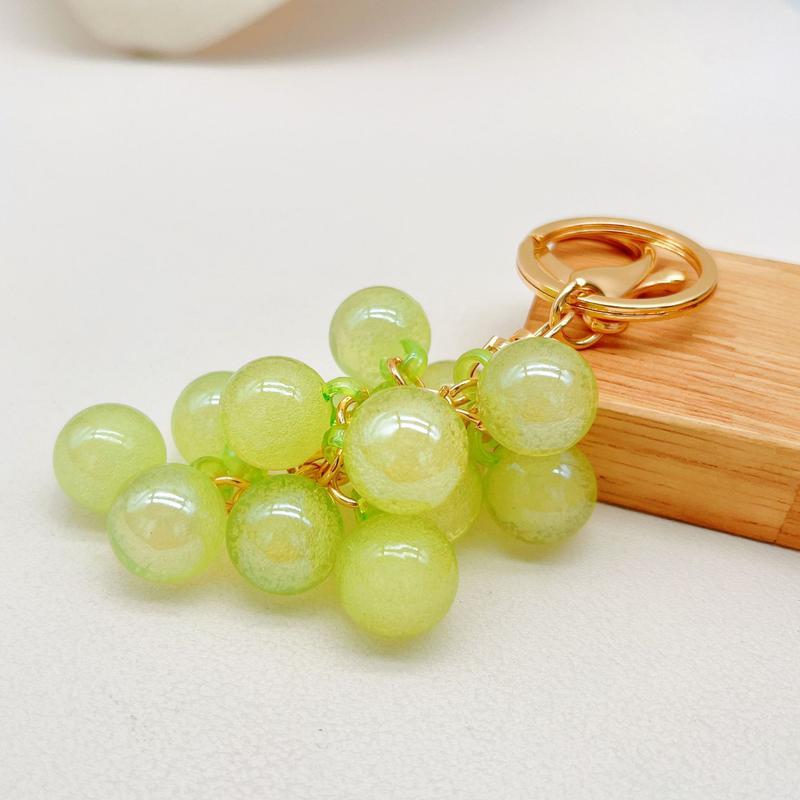 2PCS/3PCS/5PCS Grape Keychains, Creative Cute Bubble Jelly Grape Cluster Keychain Emulational Fruit Car Key Students' School Bag Pendant Gift