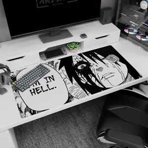 Narut0 Obito I'm in Hell Anime Desk Mat Mousepad Trading Card Game Mat