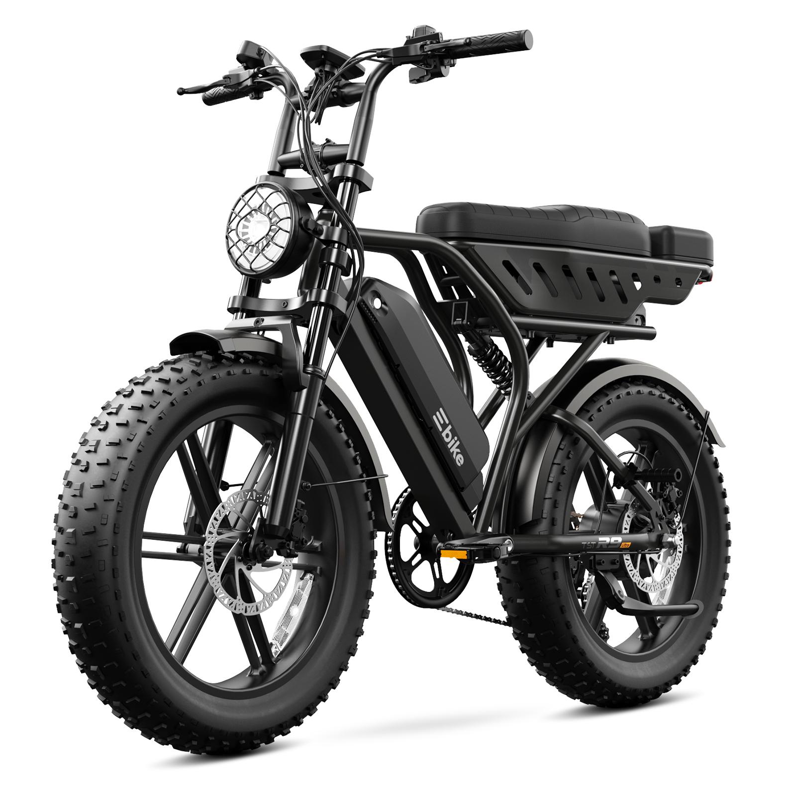 R9 Electric Bike 1500W Dual Battery | Up to 120 Miles Range | 20"x4.0 Fat Tires | 7-Speed, LCD Display, Front Suspension | Adult Ebike R9 Electric Bike 1500W Dual Battery | Up to 120 Miles Range | 20"x4.0 Fat Tires | 7-Speed, LCD Display, Front Suspension | Adult Ebike