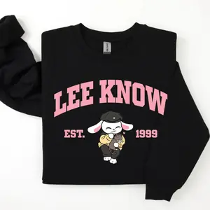 LEE KNOW Sweatshirt, Print on Front of Tee, Vintage Print Lee Know T-Shirt, Casual Hoodie, Gift for Men Women