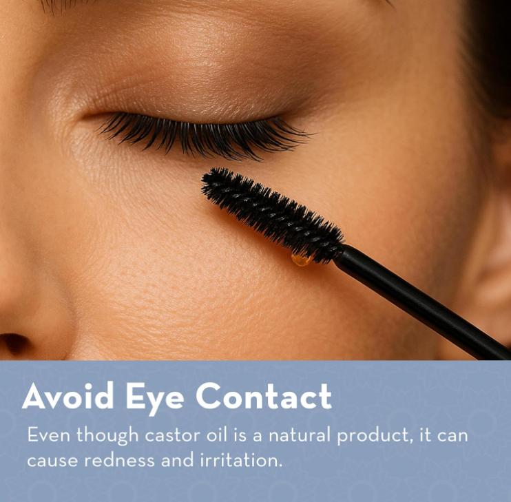 Pure Body Naturals Castor Oil for Eyelashes and Eyebrows - 1 Fl Oz Nourishing Brow & Lash Growth Serum - Organic, Hexane Free, Cold Pressed, Unrefined - Eyelash and Eyebrow Growth Serum for Women