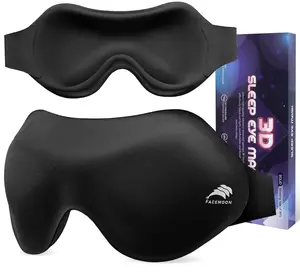 FACEMOON 3D Sleep Mask Light Blocking | Zero-Pressure Eye Cups for Night Shift Day Sleep | Lightweight Comfort | Night Routine