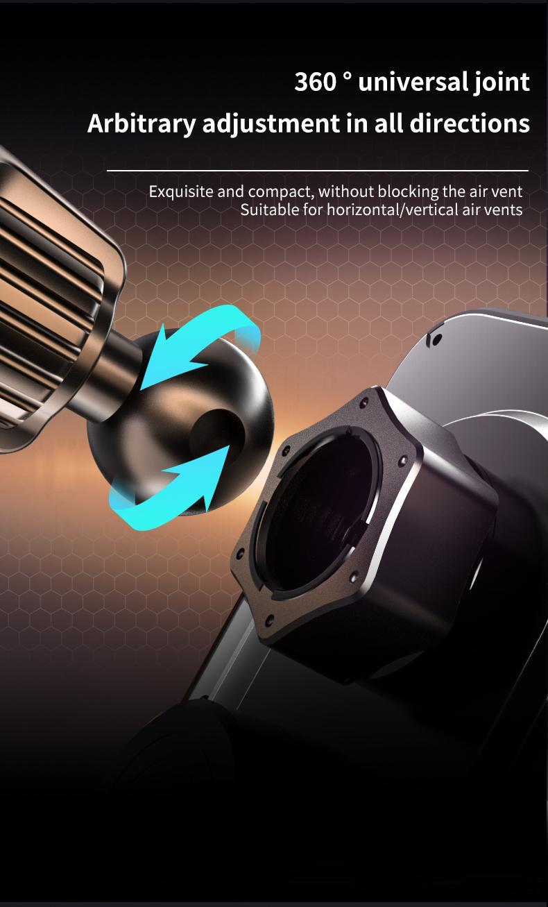 Wireless Car Charger Fast Rotatable Auto Clamping Car Charger Phone Holder fit iPhone Pro  tags Smartphone Cellphone Charging Electronic magnetic 360 rotating Lightning Bracket