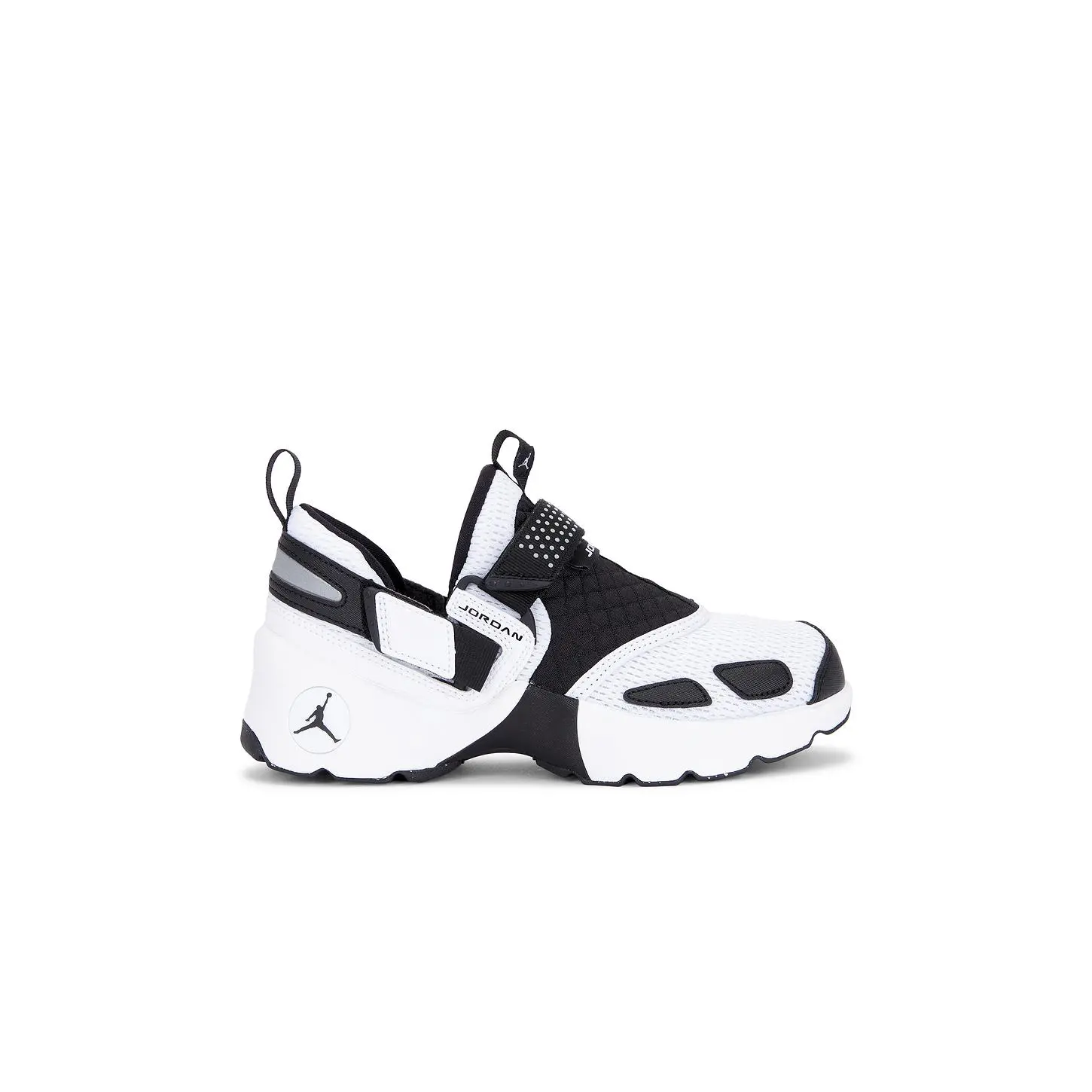 Jordan Trunner LX Sneaker in White, Black & Reflective Silver Jordan Trunner LX Sneaker in White, Black & Reflective Silver