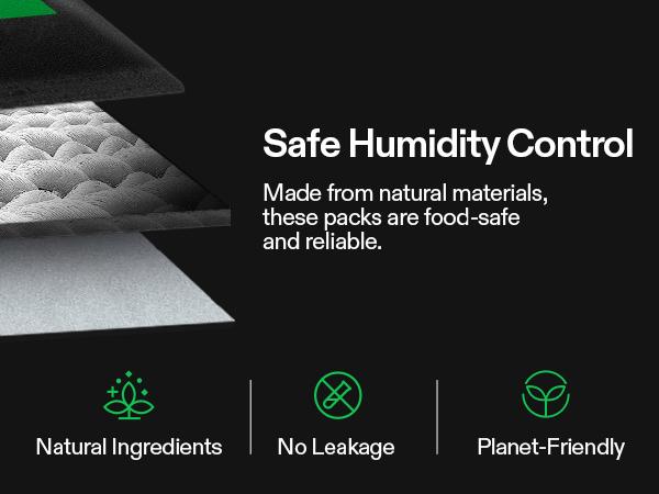 VIVOSUN 62% RH Two-Way Humidity Control Packs, Size 4 g, 10 Packs for Storing 1/2 oz, Moisture Balancer with RH Indicator Card for Food & Herb Storage