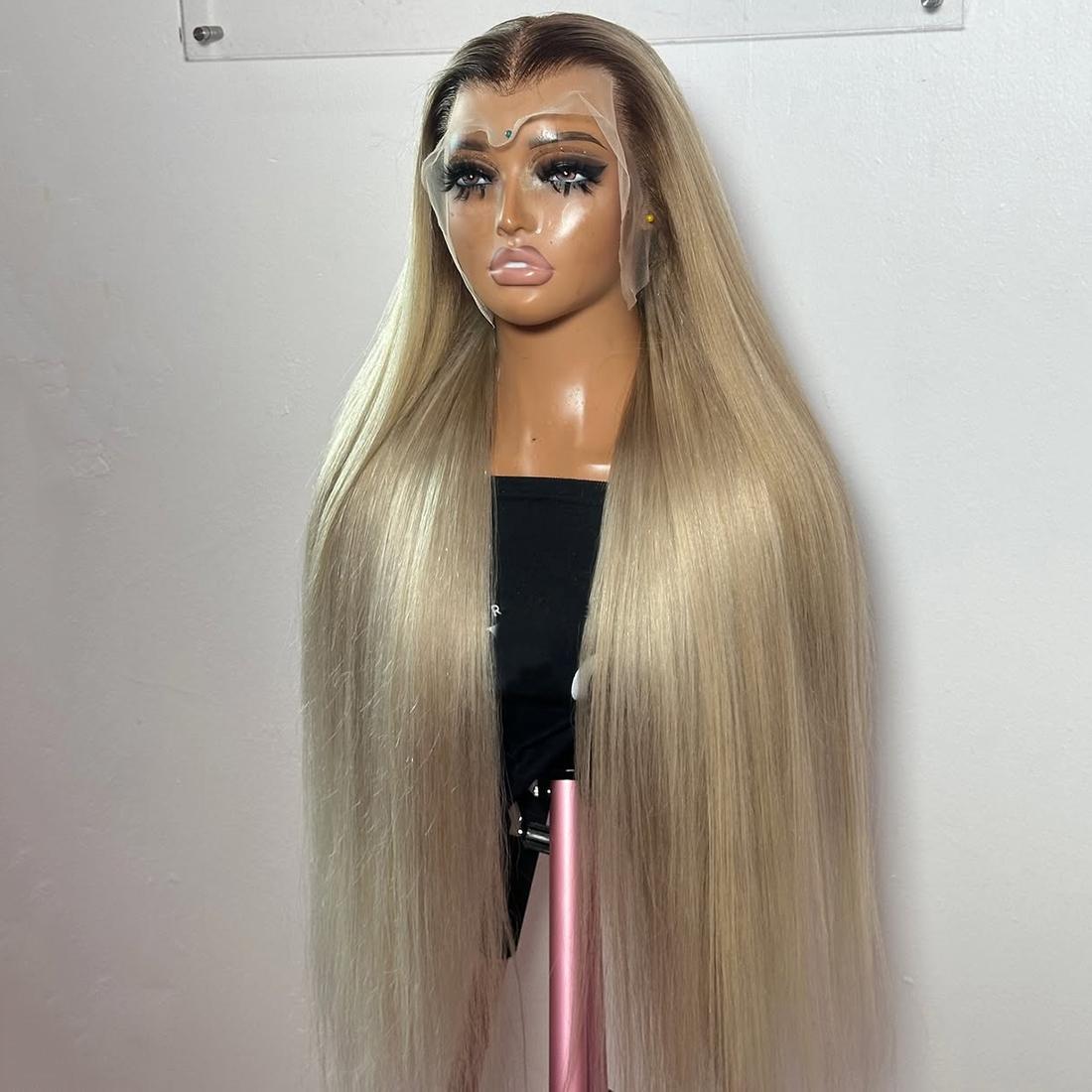 Upgrade Straight 13x4 Lace Front Ash Blonde Wig Human Hair For Women Ash Blonde Wig Hd Lace Frontal Wig Longer Blonde Human Wig 200 Density SpringStatements