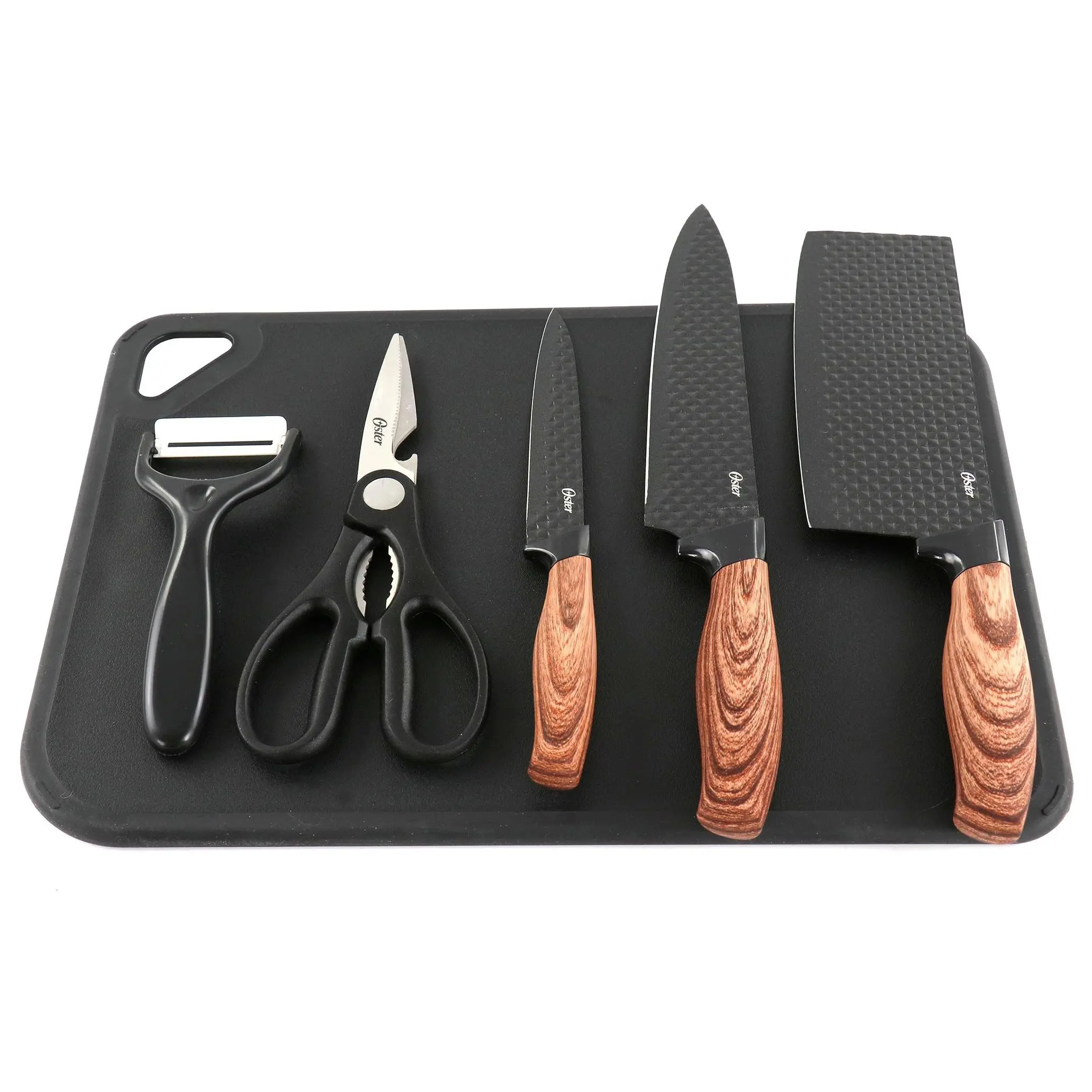 Oster Gunderson 6-Piece Black Stainless Steel Cutlery Set