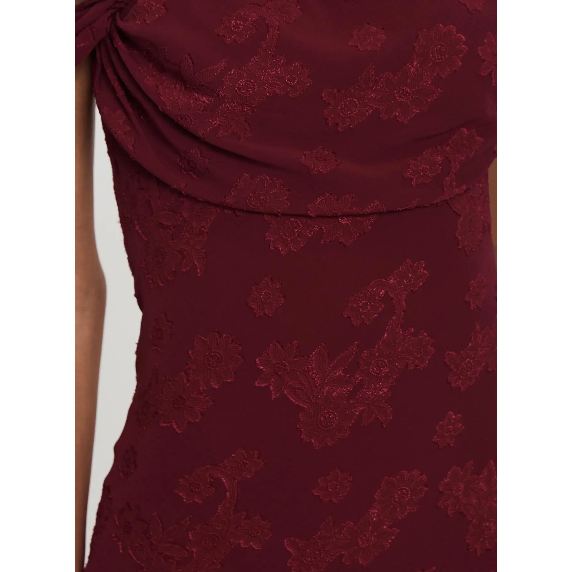 Azura Off The Shoulder Maxi Dress Burgundy - TikTok Shop