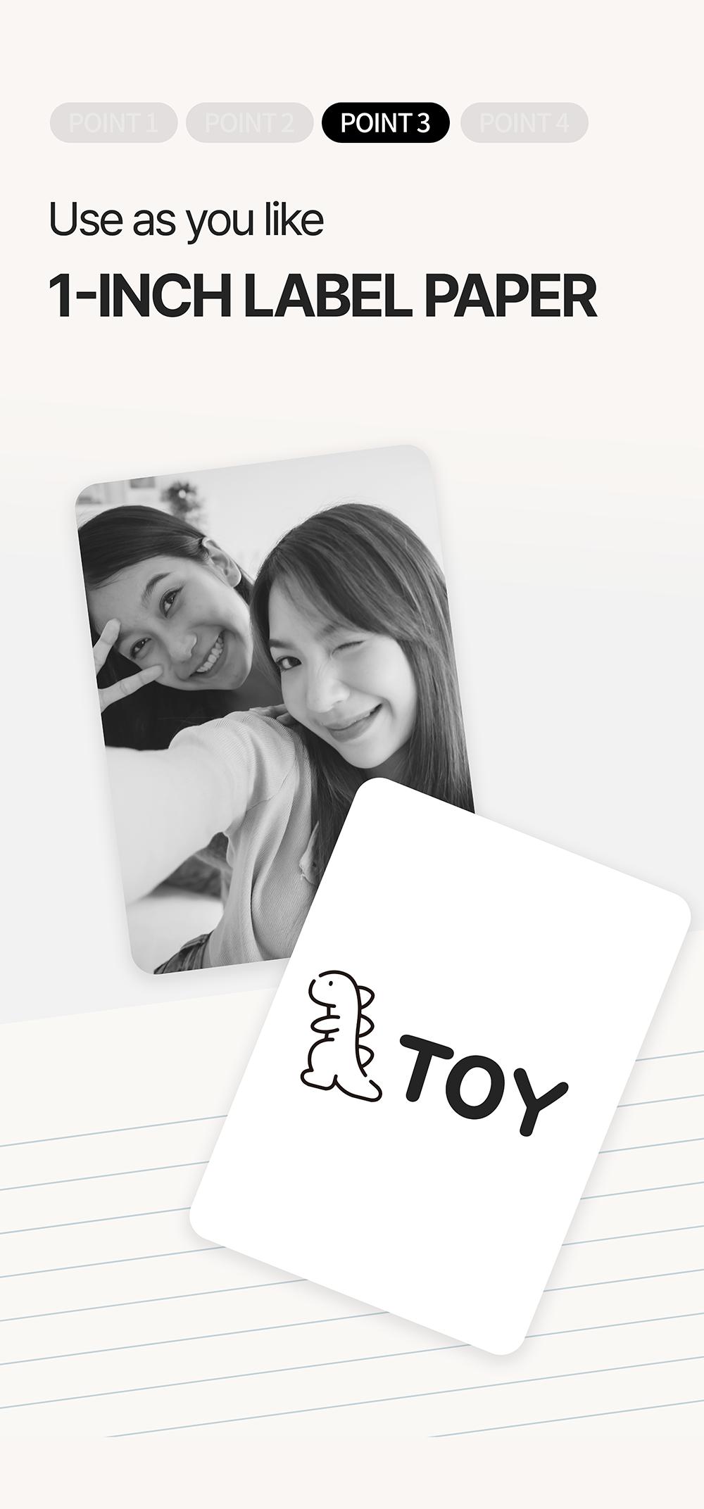 KODAK Memo Shot ERA Label Printer (1.8x2.7inches) bundle (camera with 1 roll + 9 rolls cartridge set) Instant Portable Black and White Sticker Photo Printer