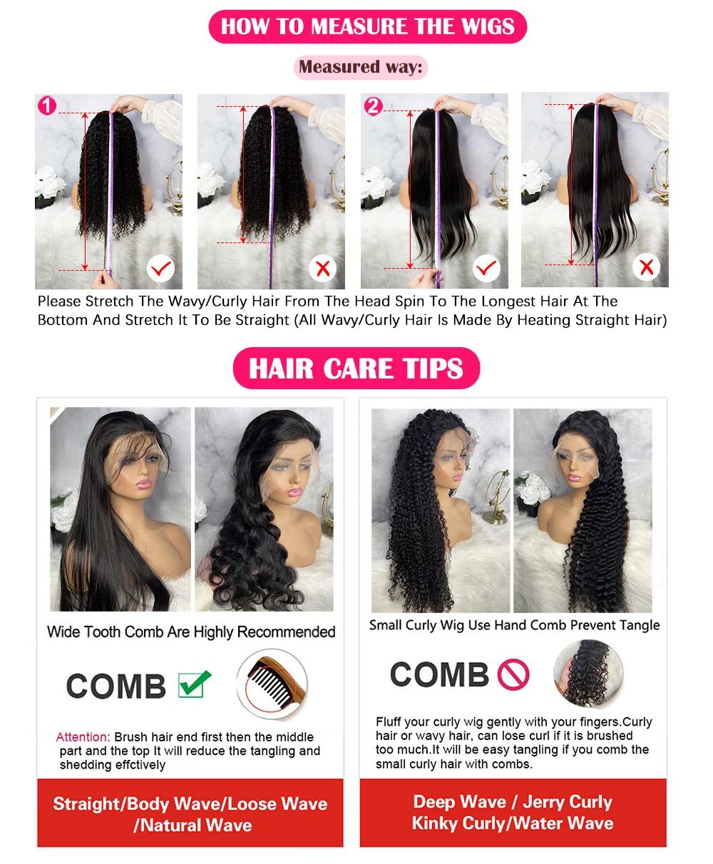 Bling Hair Natural Color 13x6 Deep Wave Lace Frontal Wig Water Wave Human Hair Wigs For Women 180Density Transparent Lace 13x4 Deep Wave Wig Brazilian Pre Plucked Hair Wig