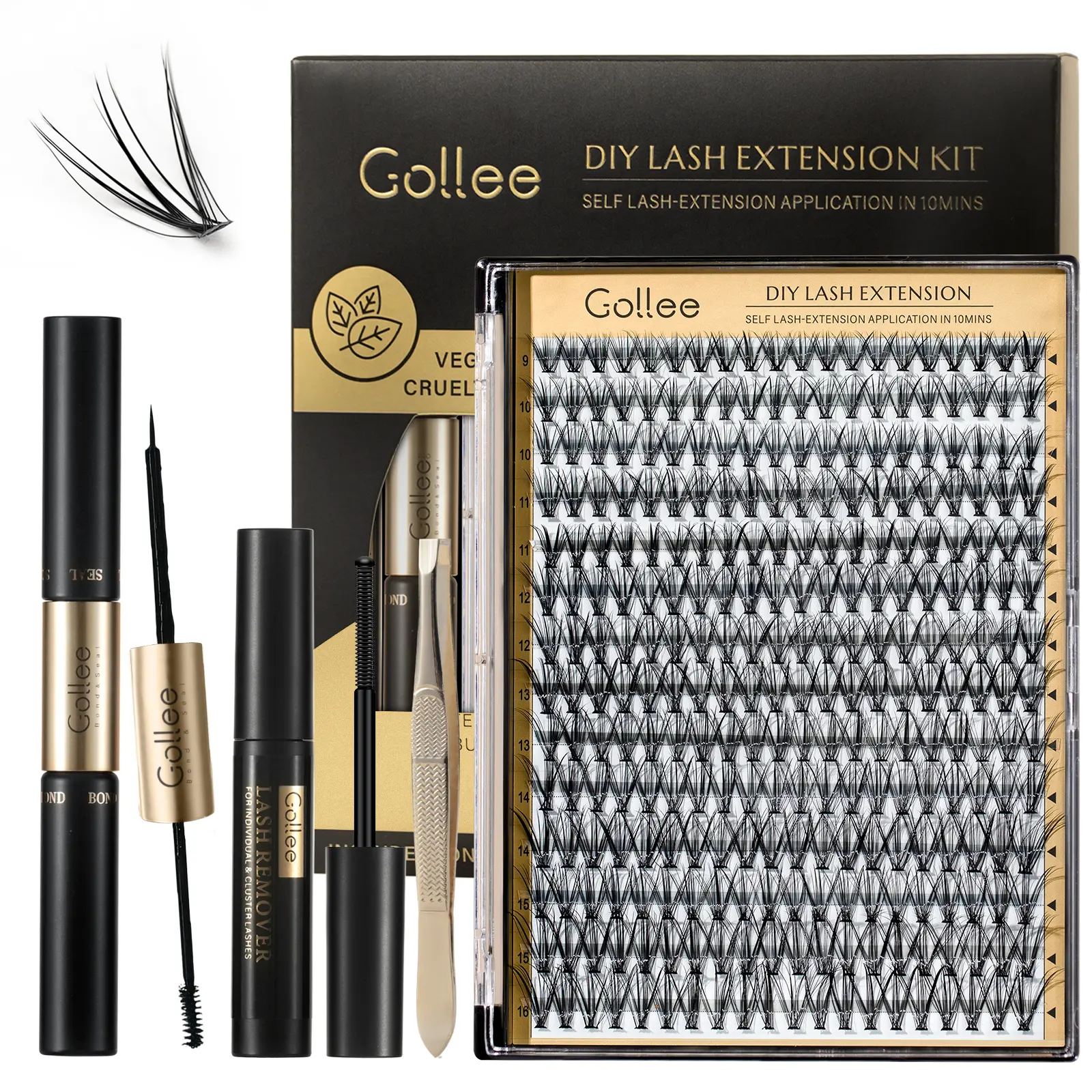 Lash Clusters,280Pcs False Eyelashes Natural Lash Cluster DIY Lashes Extension D Curl mixed 8-16mm Lash Clusters Wispy Cat Makeup Synthetic Clear Cosmetic spider