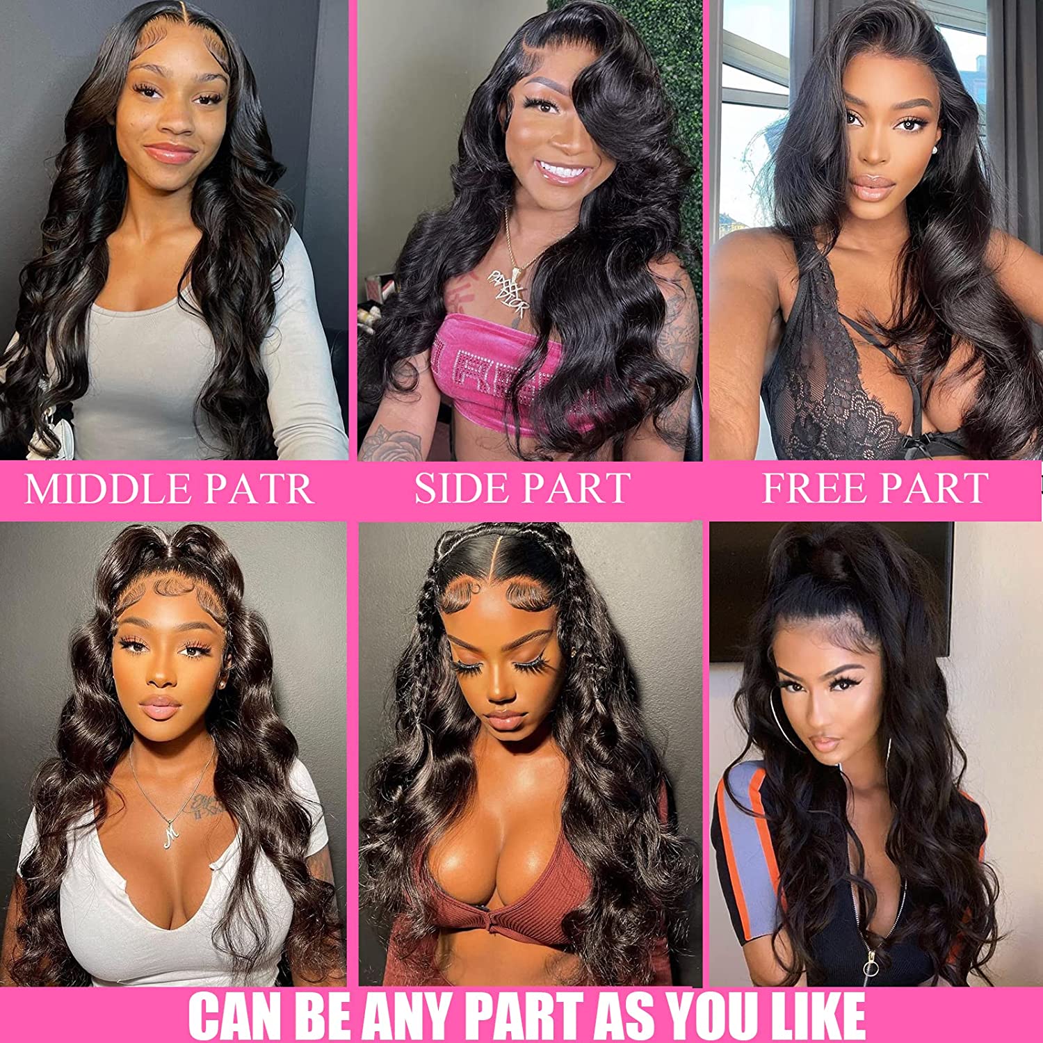 Bling Hair 180Density 13x4 13x6 Transparent Body Wave 30 32 Inches Lace Front Human Hair Wigs Brazilian 360 Frontal Body Wave Hair Wigs For Women TikTokShopBlackFriday