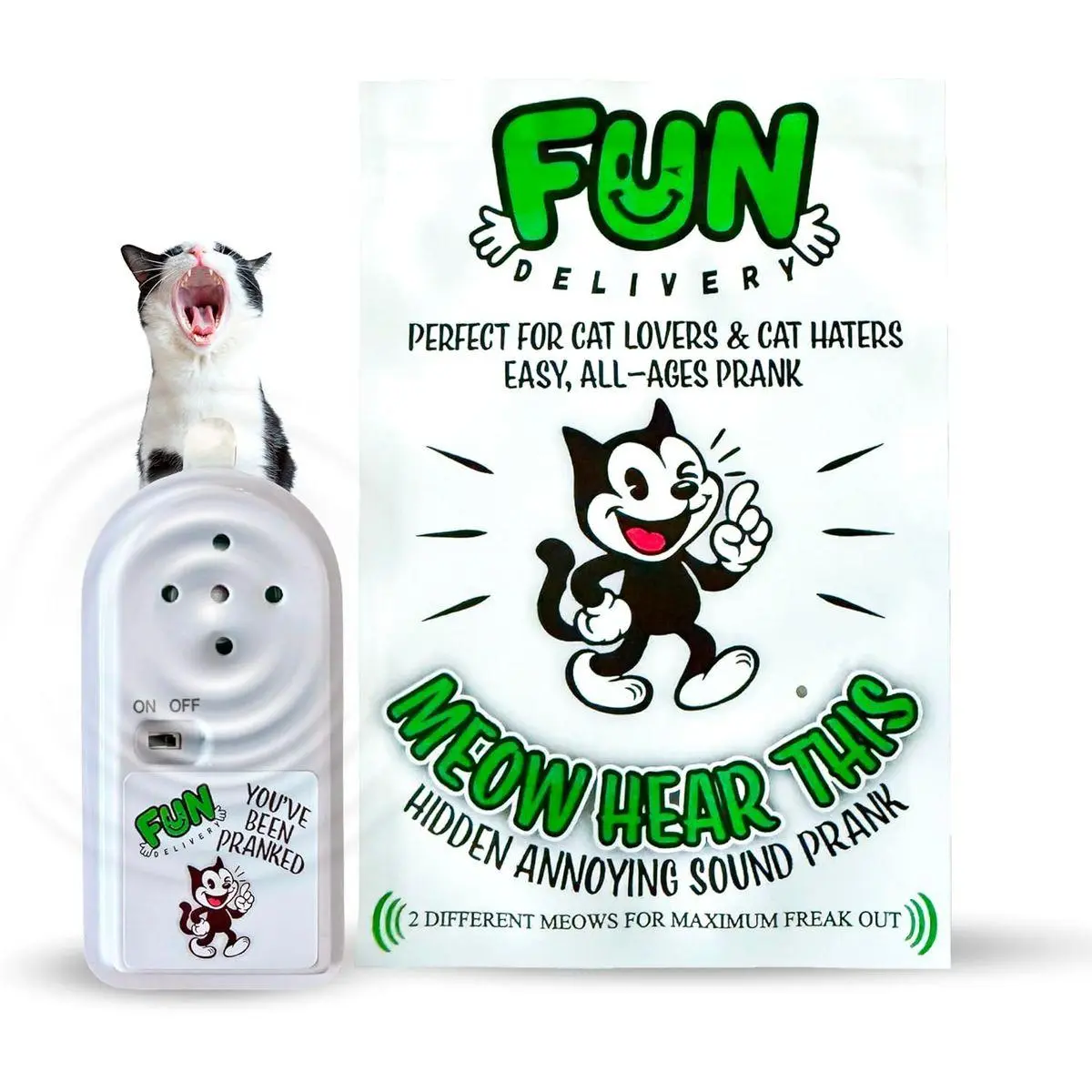 Meow Hear This: Hidden Cat Sound Prank Device, Realistic Meowing Noise ...