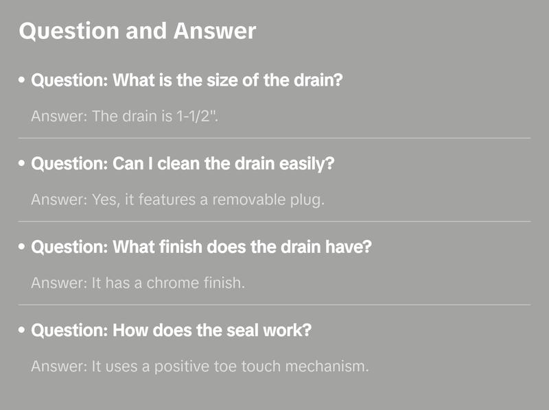 Mobile Home 1-1/2" Chrome Tub Drain with Toe Touch Seal