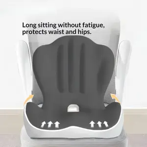 ComfortCore Ergonomic Memory Foam Seat Cushion – Back & Lumbar Support