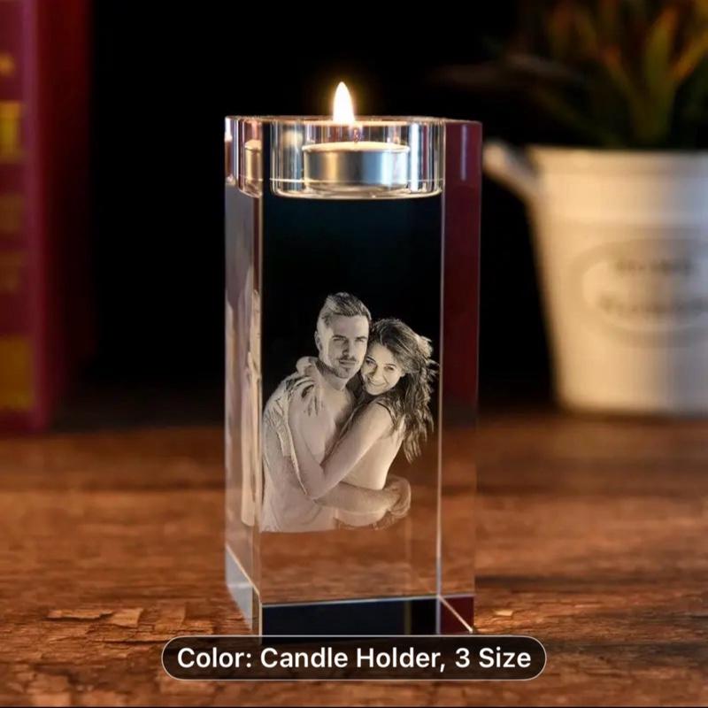 GANOVA 3D Crystal Photo Frame with Laser Engraving - ized with Your Own Photo & Text, Custom Name/Message, Horizontal/Vertical Display, Desktop Picture Frame for Birthdays,, Valentines - Gift for Women, Men, Pets -