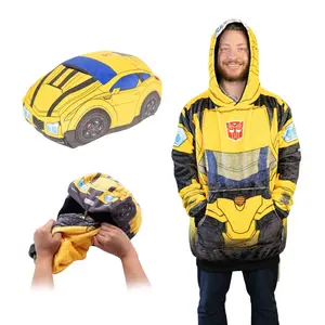 HASBRO Transformers Bumblebee Adult Snugible | Blanket Hoodie & Pillow