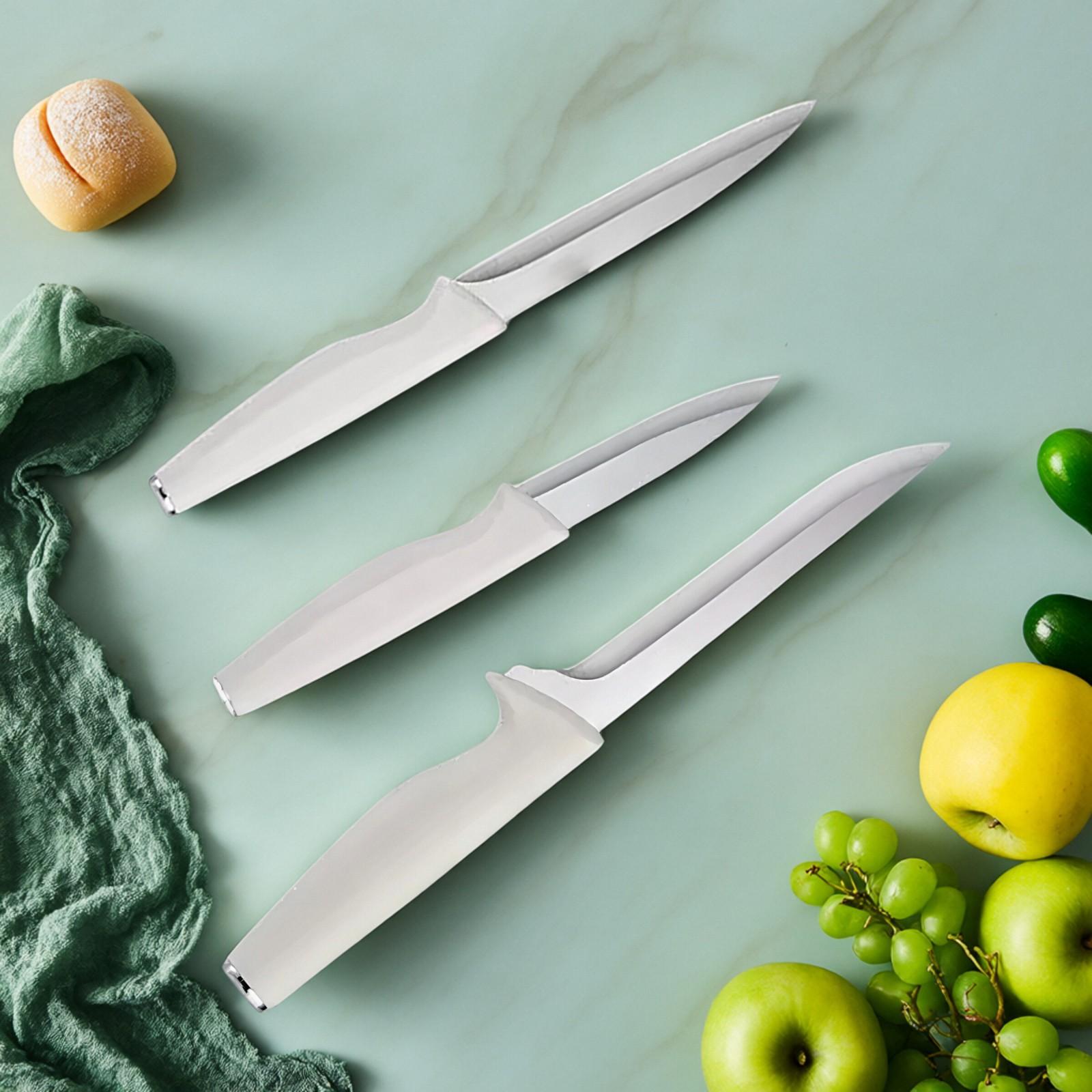 15-Piece Kitchen Knife Set with Solid Wood & Plastic Knife Block: Chef's Knife, Japanese-Style Knife, Meat/Vegetable Knife, Chicken Bone Knife, German-Style Steak Knife – All Included. Wooden Sturdy Chopping Utensils Storage Cutting