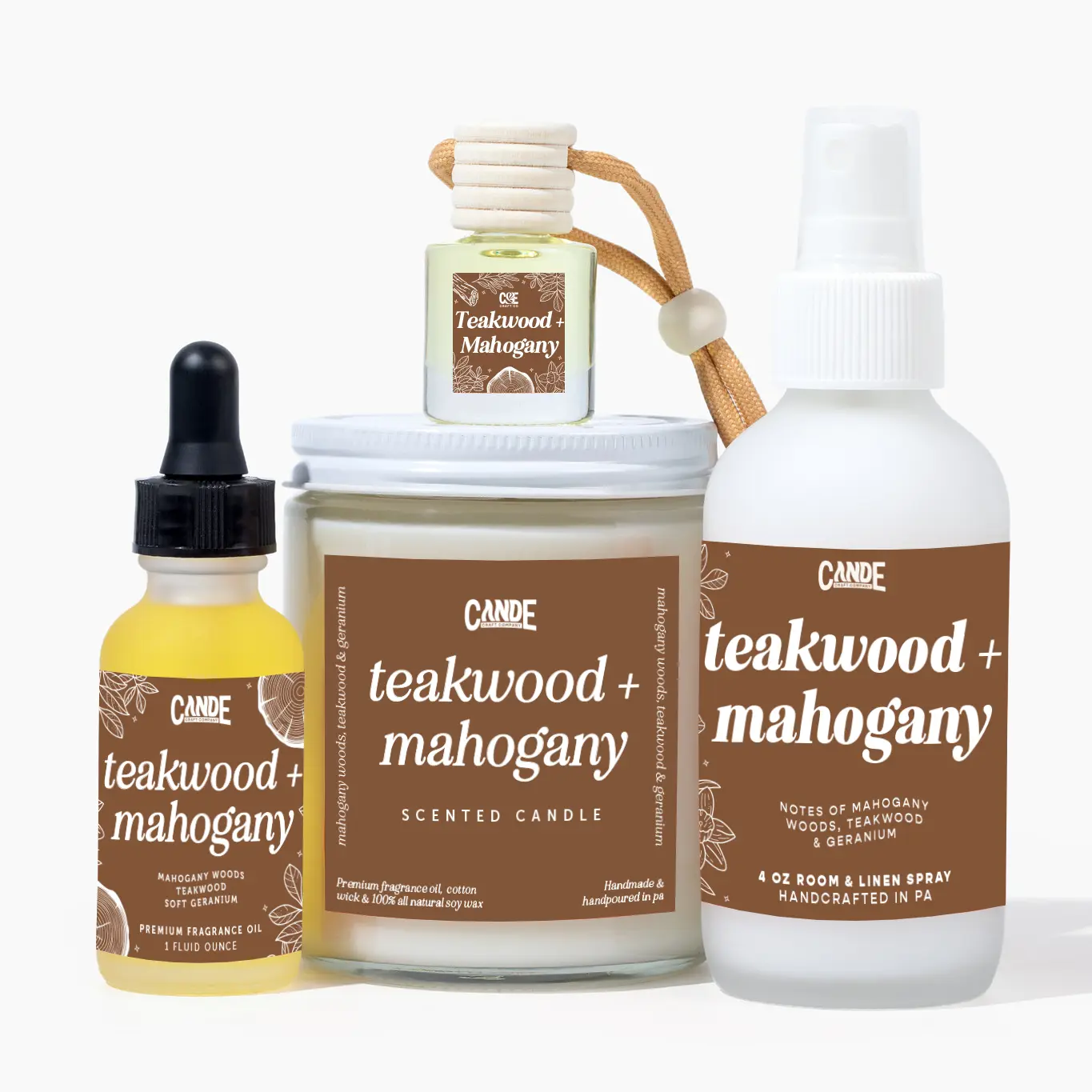 Signature Candle & Home Fragrance Gift Set - Includes Diffuser Oil, Room & Linen Spray, Scented Candle & Car Freshener