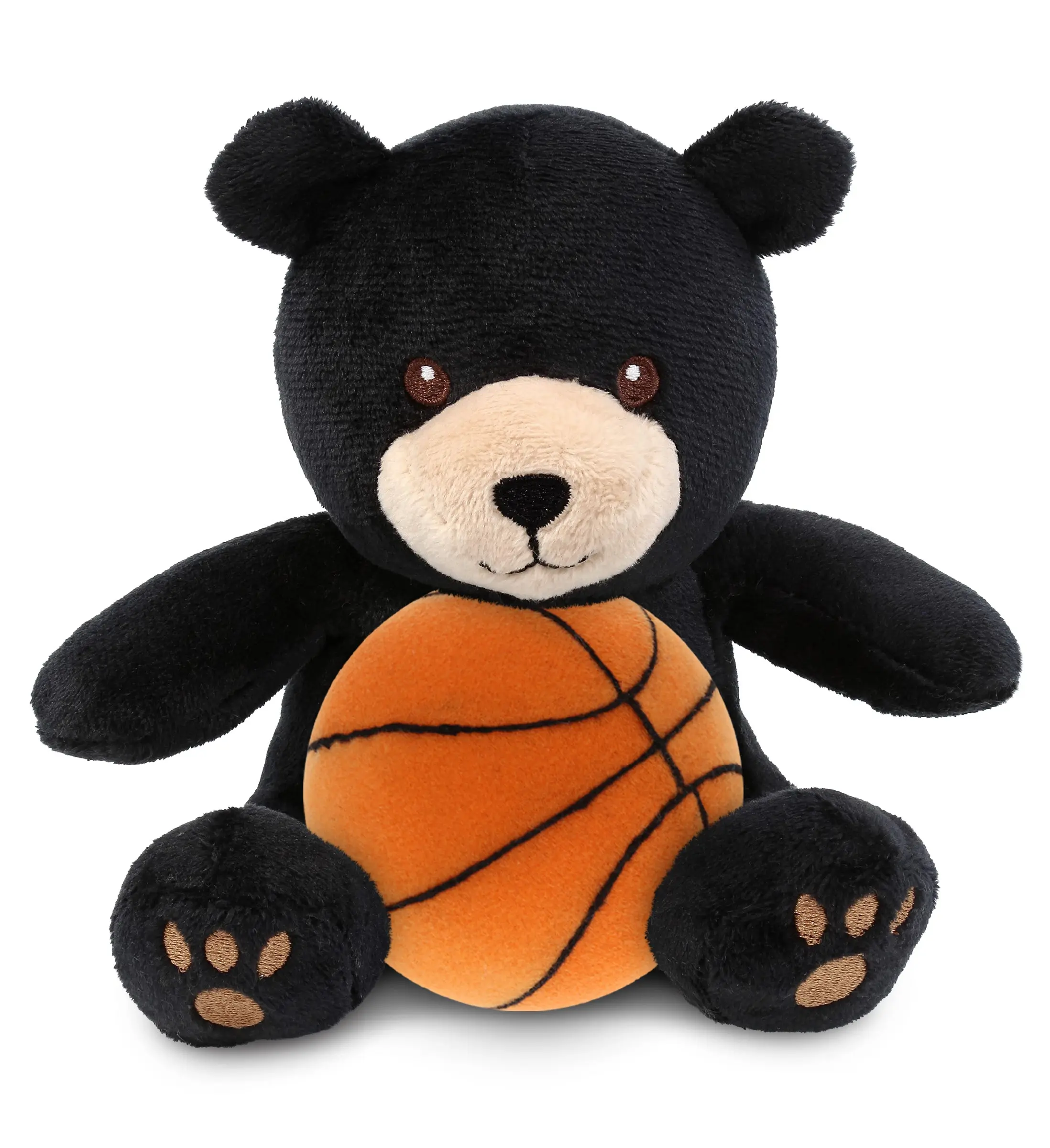 PLUSH BASKETBALL - 6" PLUSH - BLACK BEAR