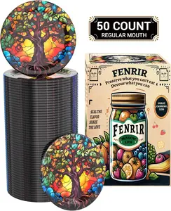 50Pcs Canning Lids Regular Mouth, Superb Canning Lids Not Easy to Rust Excellent Air Tightness, Thick Mason Jar Lids Prevent Warping - Food Grade Material (Red)