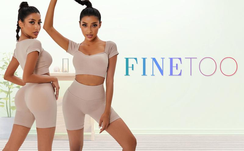 Women's 2PCS Solid Color High Waist Gym Shorts Biker Shouts Athletic Workout Shorts Yoga Gym Exercise Supportive Compression Leggings Biker Shorts