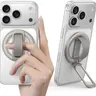 Lamicall MagFlex Magnetic Metal Cellphone Ring Grip & Folding Mount - MagSafe-Compatible Silicone Phone Accessory, 15N Strong Magnet, Adjustable Kickstand, 360° Rotatable Grip Handle, Kitchen & Travel Hands-Free Holder for iPhone 18/17/16/15/14/13