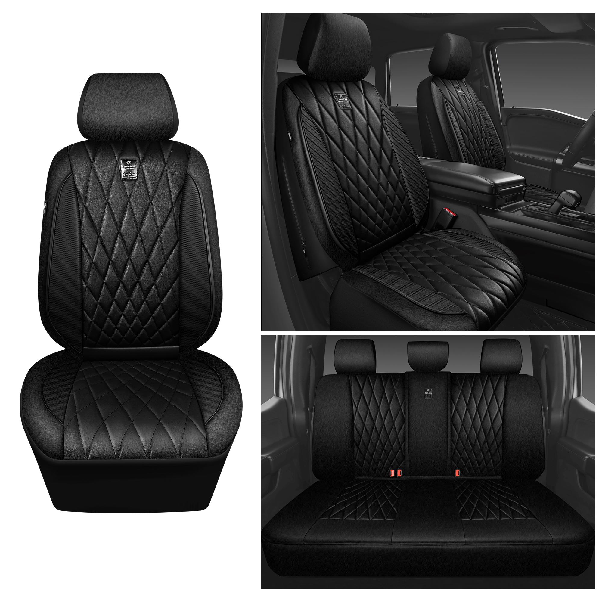 CAR PASS Piping Luxury PU Leather Car Seat Covers,Waterproof Anti Slip Compatible with Seat Armrests,Universal Fit for Suvs,Vans,Trucks,Airbag Safe Easy To Install CAR PASS Piping Luxury PU Leather Car Seat Covers,Waterproof Anti Slip Compatible with Seat Armrests,Universal Fit for Suvs,Vans,Trucks,Airbag Safe Easy To Install