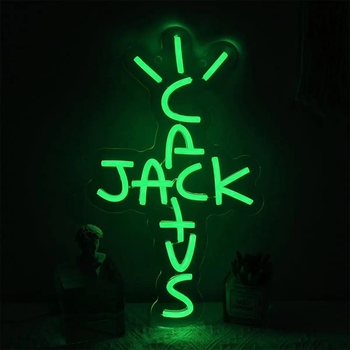 Cactus Design Neon Sign, USB Powered Creative LED Neon Light, Neon Accent Lights, Decorative Neon Sign for Bedroom, Room, Office, Home Decor, Indoor Light, Lighting