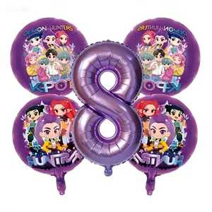 Anime MIRA Demon Hunter Cartoon Foil Balloon for Birthday Party Scene Decoration mens gifts