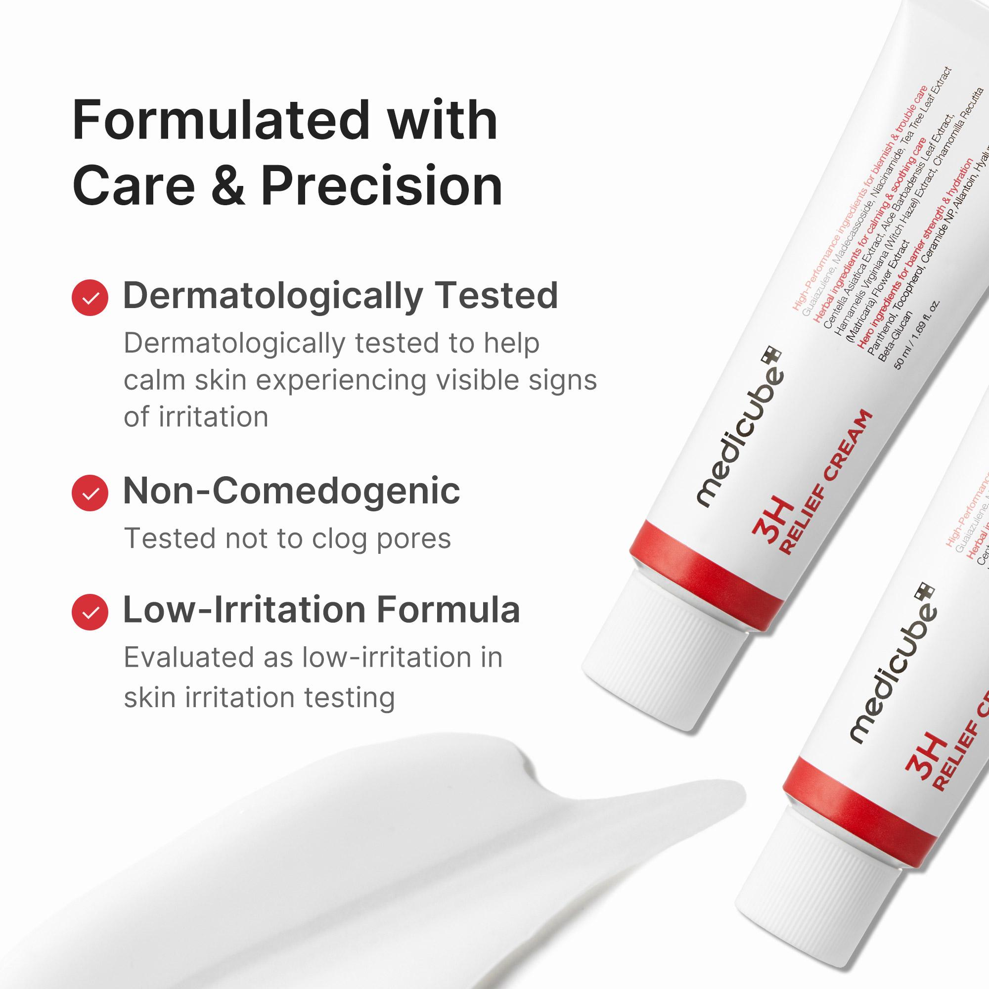 [NEW] [medicube] 3H Relief Cream | Daily Soothing Moisturizer for Troubled & Delicate Skin, Hydrating, Cooling, Barrier Support Care | Centella Asiatica, Tea Tree Extract, Aloe, Hyaluronic acid | Korean Skincare, K-Beauty