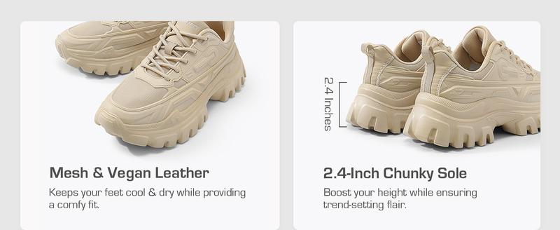 Dream Pairs Women's Bold Sneaker Platform Lightweight Chunky Sneakers